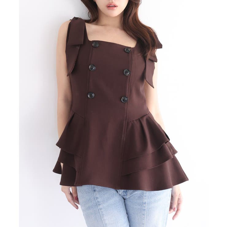 【Seemi】【セットアップ可能】トレンチ風ビスチェ | NICE CLAUP / OLIVE des OLIVE　OUTLET | 詳細画像59 