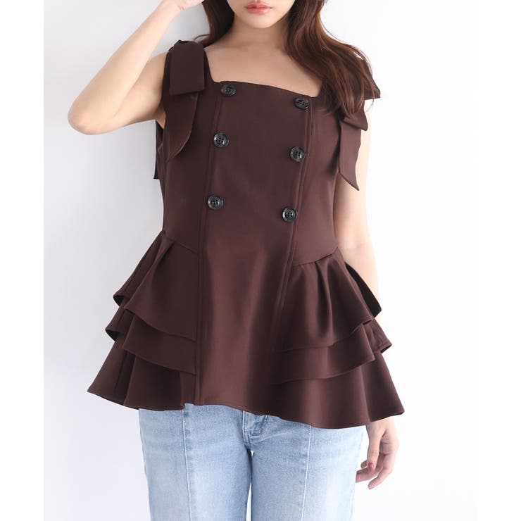 【Seemi】【セットアップ可能】トレンチ風ビスチェ | NICE CLAUP / OLIVE des OLIVE　OUTLET | 詳細画像60 