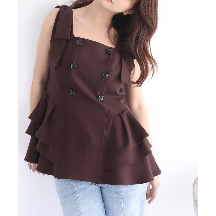 【Seemi】【セットアップ可能】トレンチ風ビスチェ | NICE CLAUP / OLIVE des OLIVE　OUTLET | 詳細画像61 