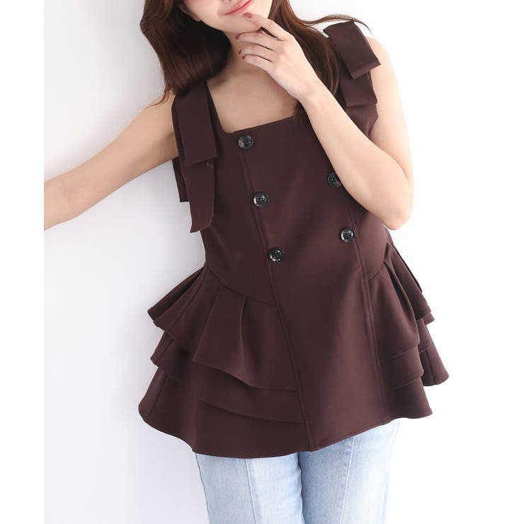 【Seemi】【セットアップ可能】トレンチ風ビスチェ | NICE CLAUP / OLIVE des OLIVE　OUTLET | 詳細画像62 
