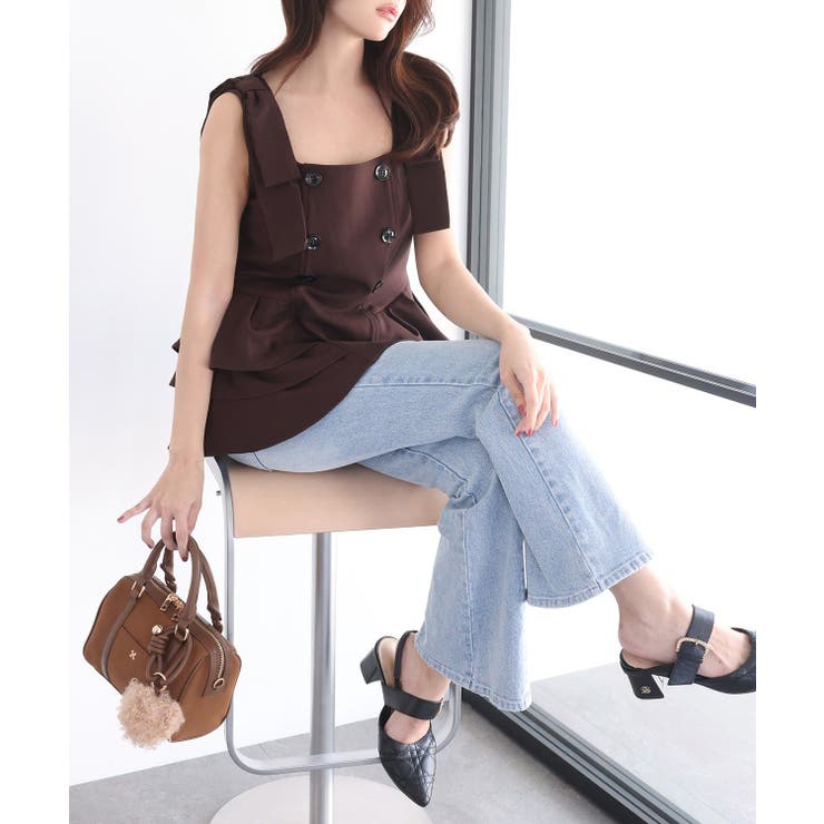 【Seemi】【セットアップ可能】トレンチ風ビスチェ | NICE CLAUP / OLIVE des OLIVE　OUTLET | 詳細画像67 