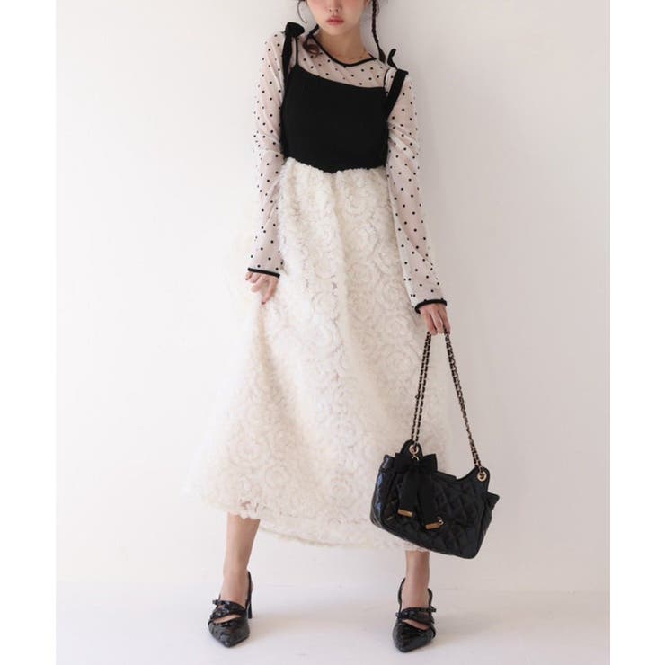 ブラック | 【Seemi】ドッキングワンピース | NICE CLAUP / OLIVE des OLIVE　OUTLET