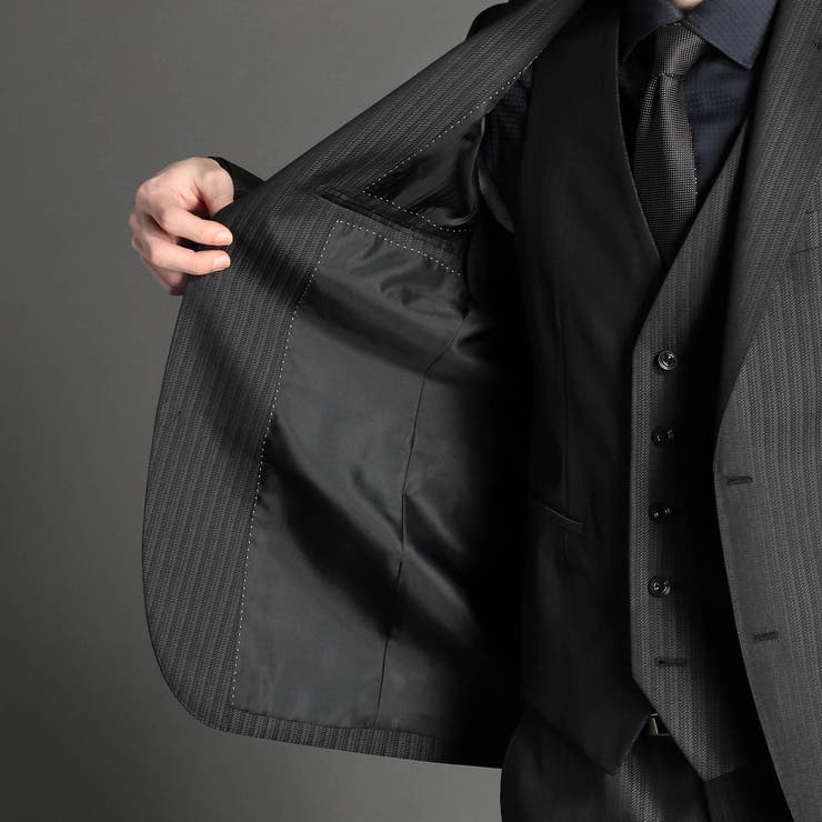 ムッシュニコル 3ピース 裏地総柄 ストライプ XL ベスト リバーシブル