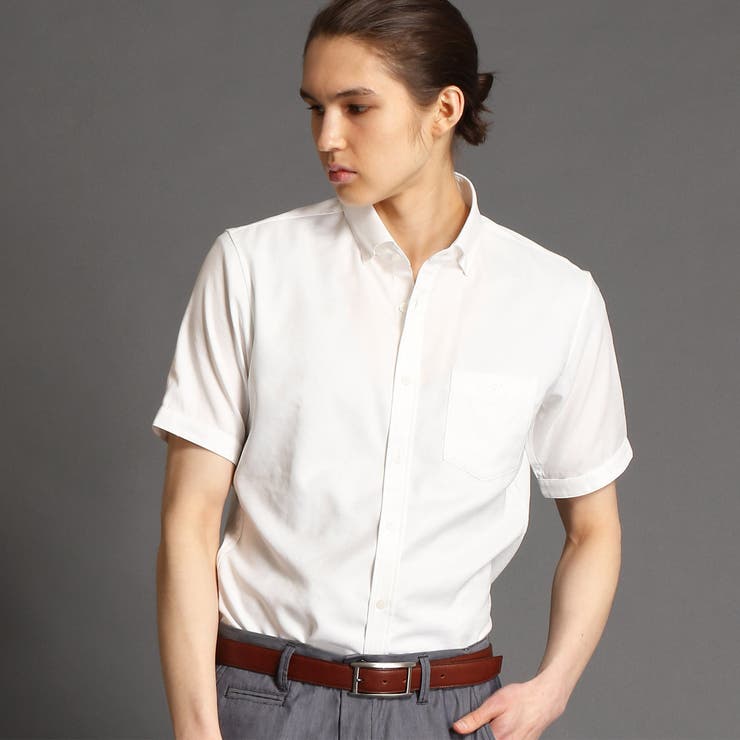 09ホワイト | OXIJEWEL ボタンダウン半袖シャツ | NICOLE