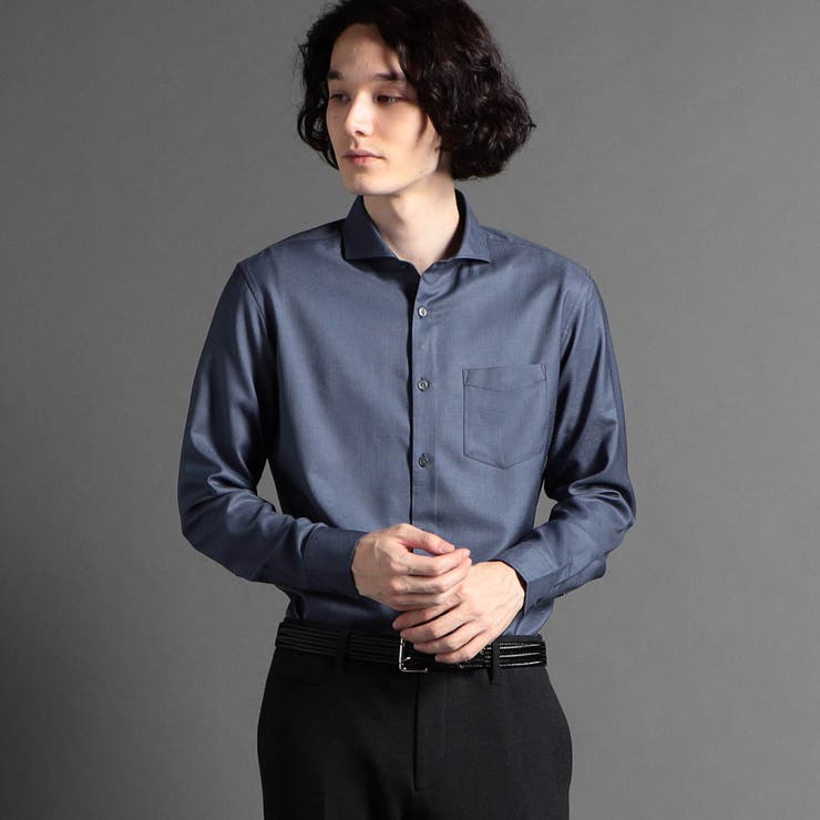 66ブルーグレー | OXIJEWELカッタウェイカラーシャツ | NICOLE