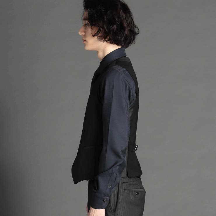 ドビーストライプ リバーシブルベスト[品番：NICW0003086]｜NICOLE