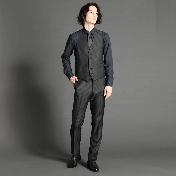 ムッシュニコル　3ピース　裏地総柄　ストライプ　XL ベスト　リバーシブル ムッシュニコル 3ピース 裏地総柄 ストライプ XL ベスト リバーシブル