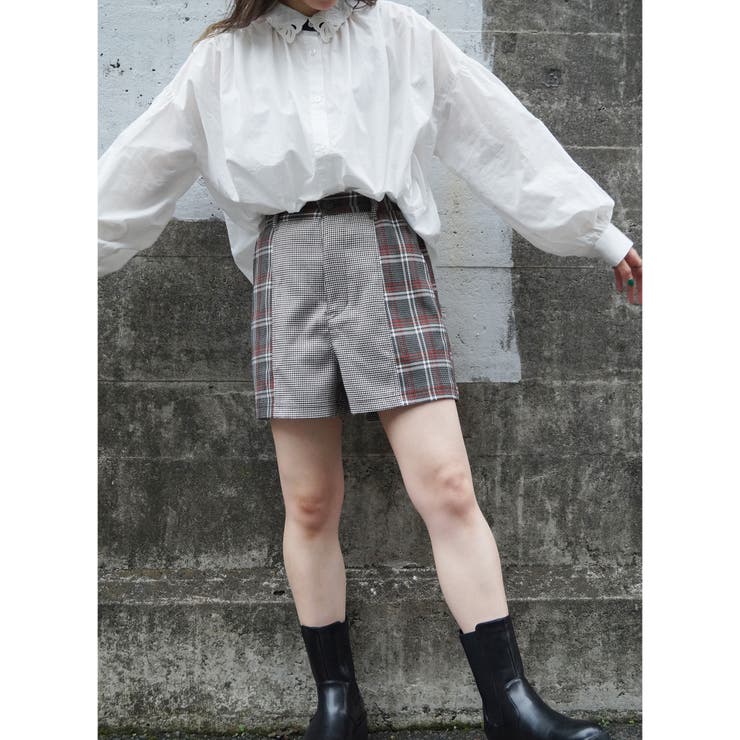 切り替えチェックショートパンツ[品番：NICW0002866]｜NICOLE（ニコル