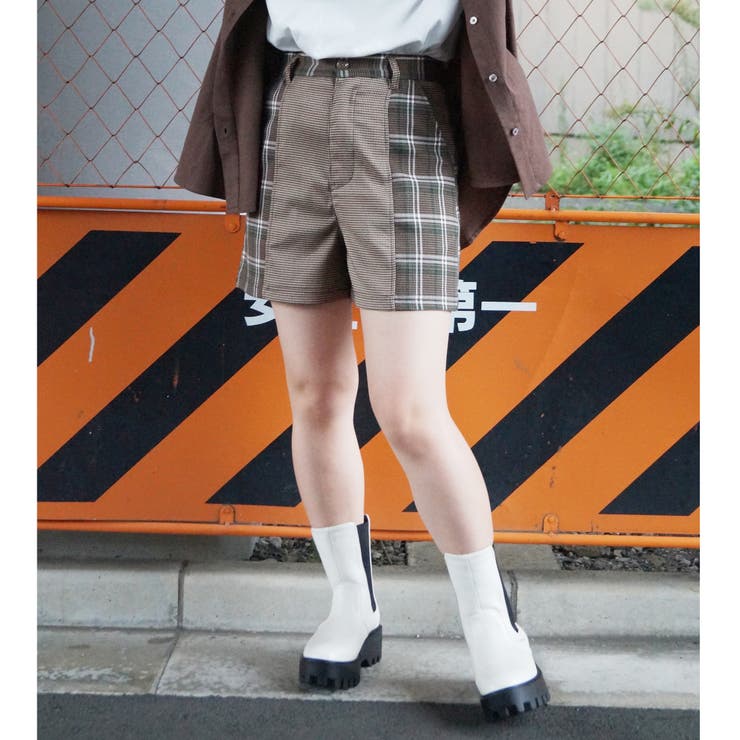 切り替えチェックショートパンツ[品番：NICW0002866]｜NICOLE（ニコル
