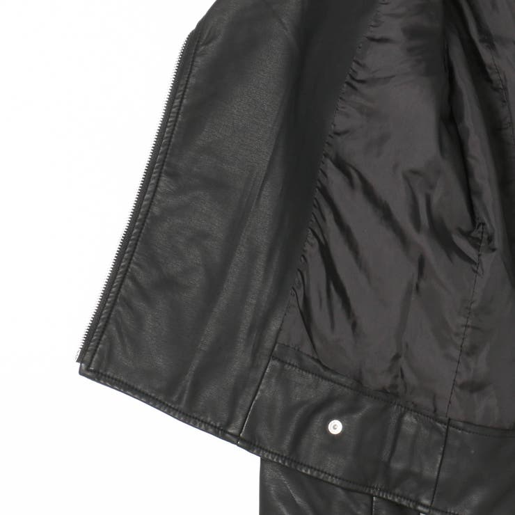 フェイクレザー ライダースジャケット【ダブル】[品番：NICW0003248