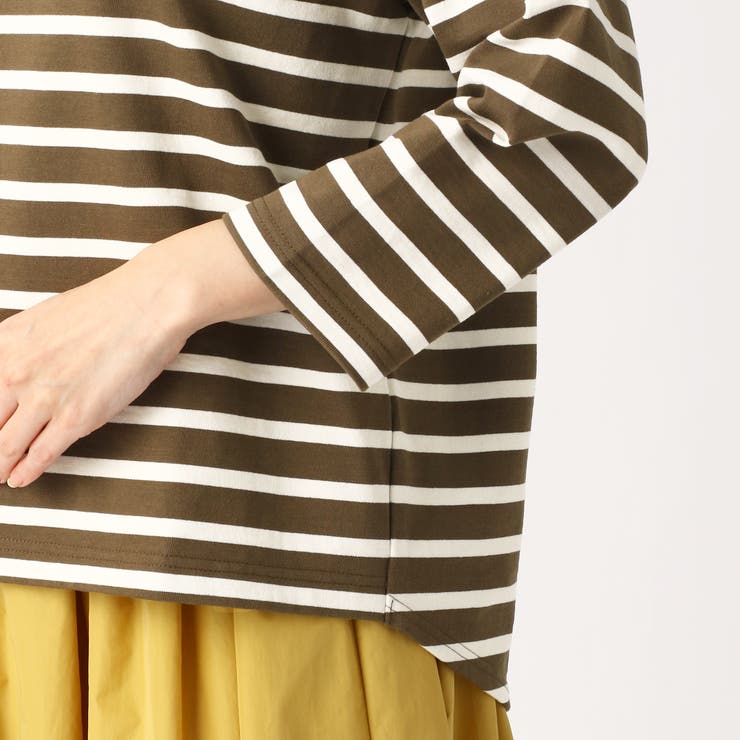 【リピート率No1】国産デラヴェ天竺Ｔシャツ ボーダー | NICOLE | 詳細画像5 