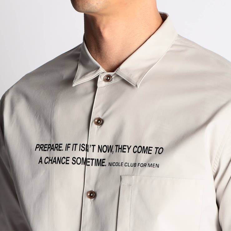 プリント入りカラーシャツ | NICOLE | 詳細画像5 