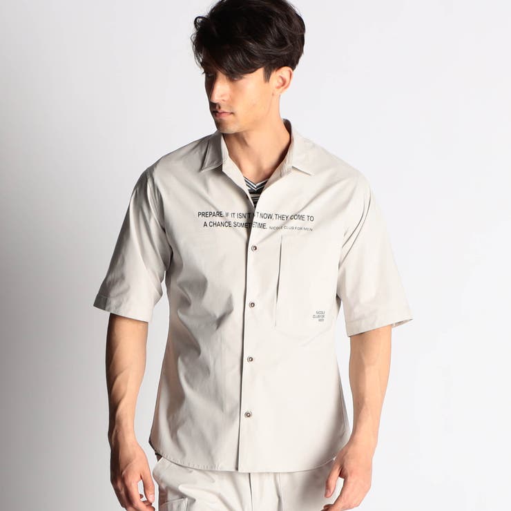 18ベージュ | プリント入りカラーシャツ | NICOLE