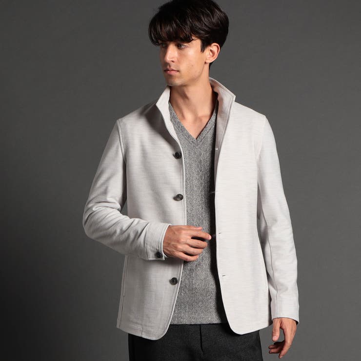 19ライトグレー | 【22年モデル WEB限定再販売】スラブカルゼイタリアンカラージャケット | NICOLE