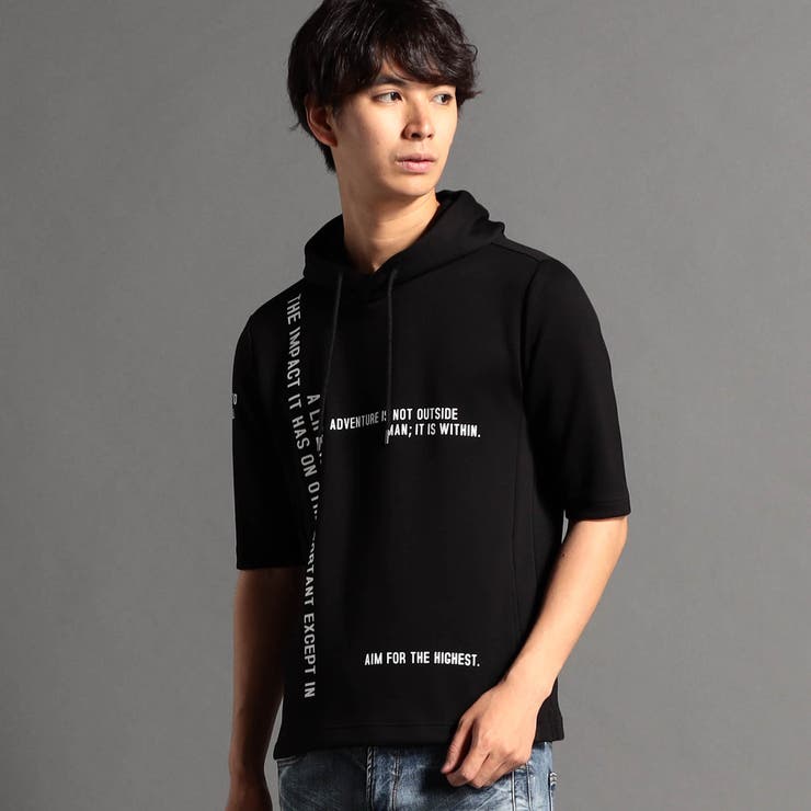 ナオ　perfect ribs パイル　パーカー 5分袖プルオーバーパーカ[品番：NICW0003676]｜NICOLE（ニコル