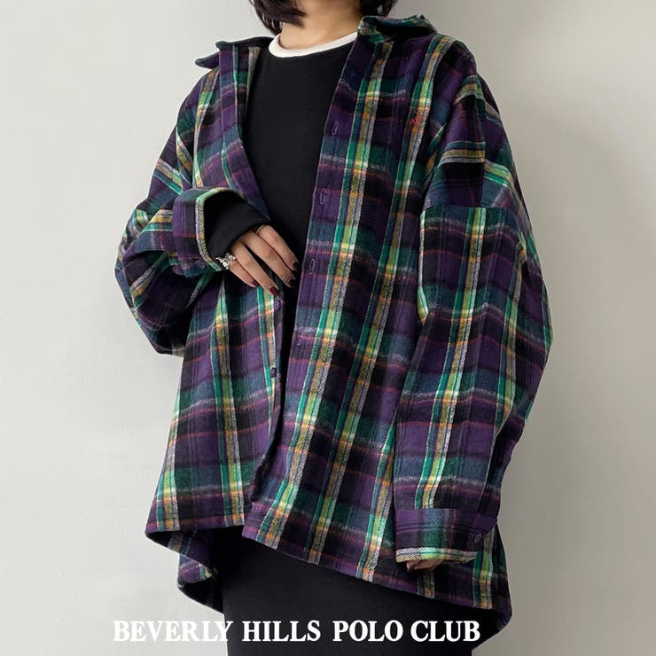 LEPSIM ブラウス シャツ 「BEVERLY HILLS POLO CLUB」シャギーチェック