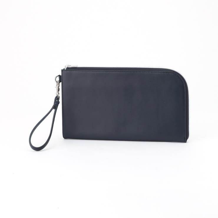 67ネイビー | 【ex/tra】ECOレザー クラッチバッグ | NICOLE