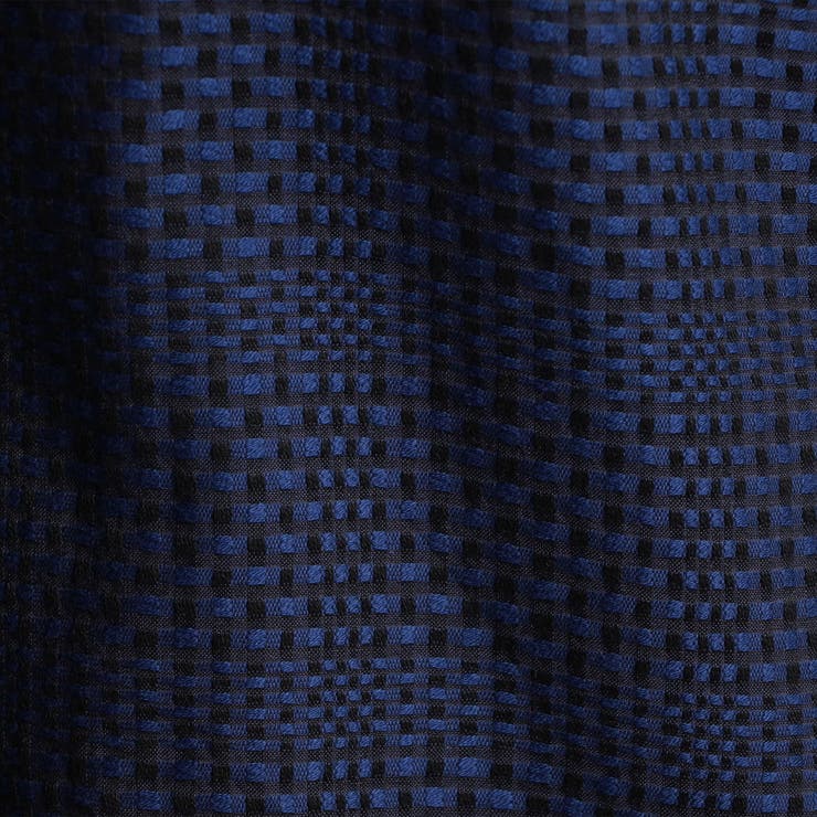 シアードビーチェック７分袖イタリアンカラーシャツ | NICOLE | 詳細画像20 