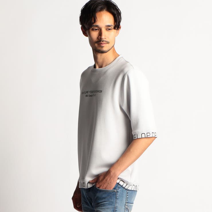 19ライトグレー | ダンボールニット5分袖プルオーバー | NICOLE