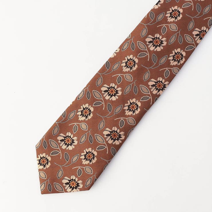 10オレンジ | フラワー ジャカードネクタイ | NICOLE