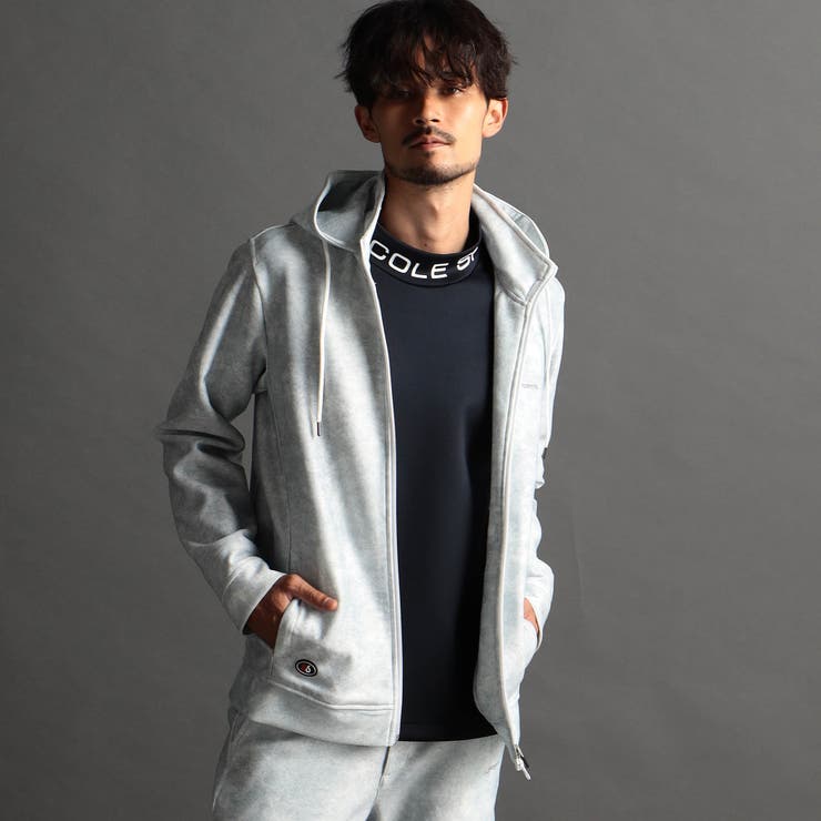 NICOLE SPORTS】総柄ムラプリントダンボールパーカー[品番