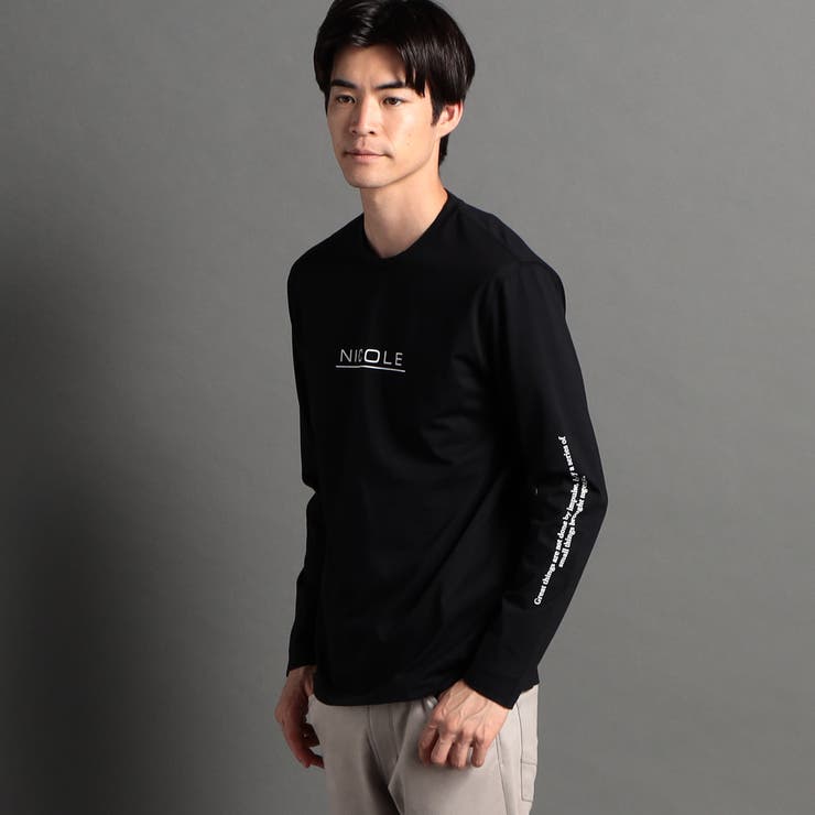 シルケット天竺ロゴ長袖Tシャツ[品番：NICW0004697]｜NICOLE