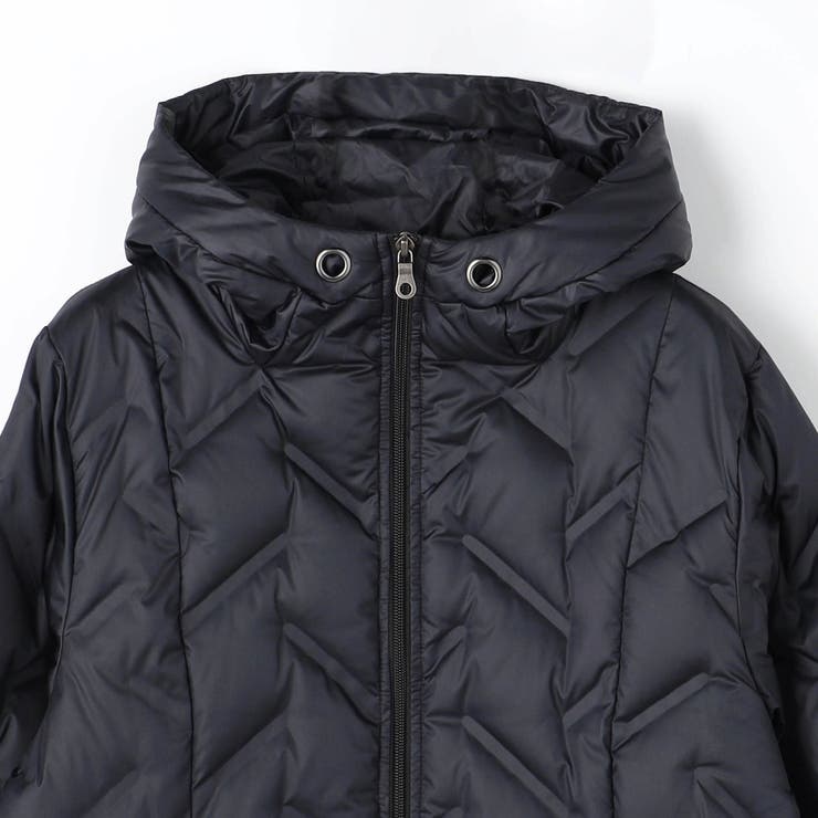 エンボス加工 シームレスダウン ロングコート／タフタ[品番