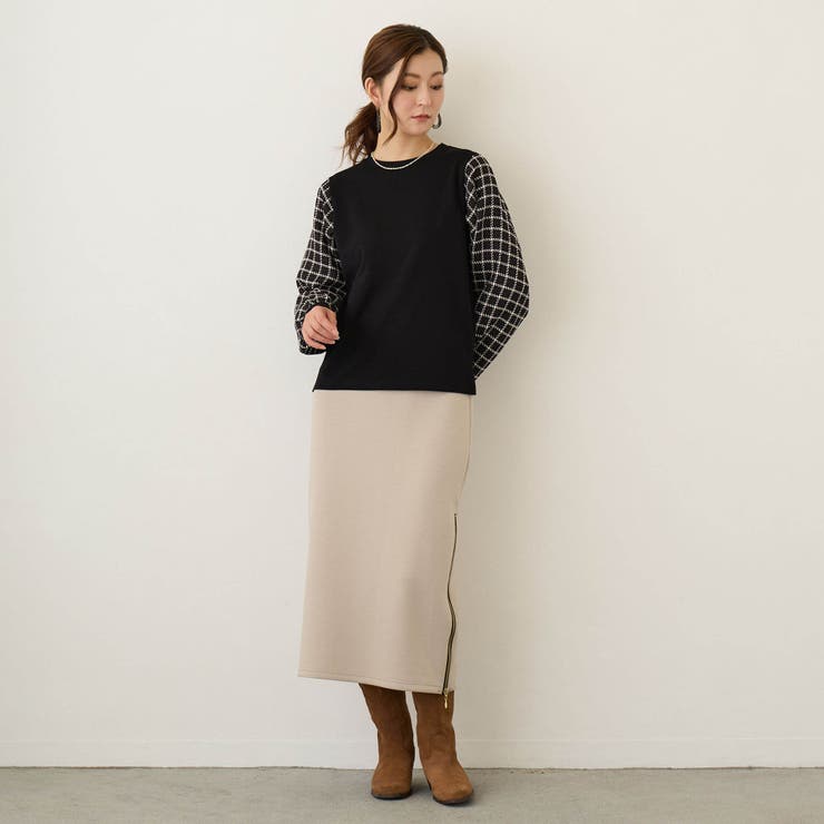袖チェックプルオーバー | NICOLE | 詳細画像12 