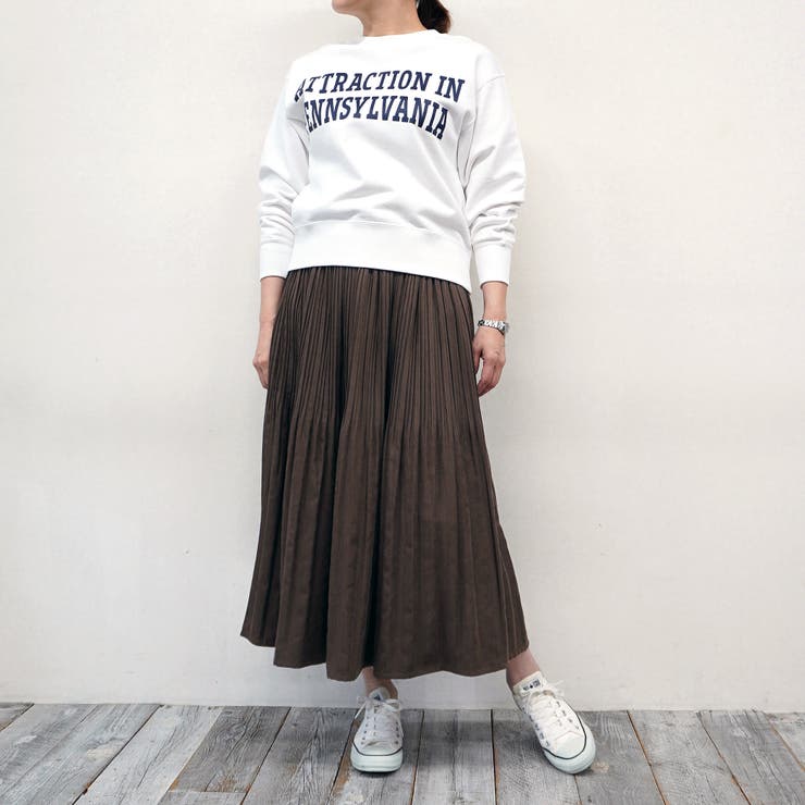 TAYLOR MADE プリーツ　スカート グレー/ネイビー ミジンコール プリーツスカート2[品番：NICW0005159]｜NICOLE（ニコル