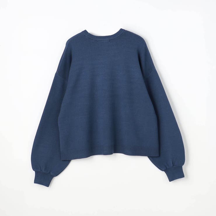 LAKOLE ニット セーター ロゴ花柄ジャガードニットプルオーバー