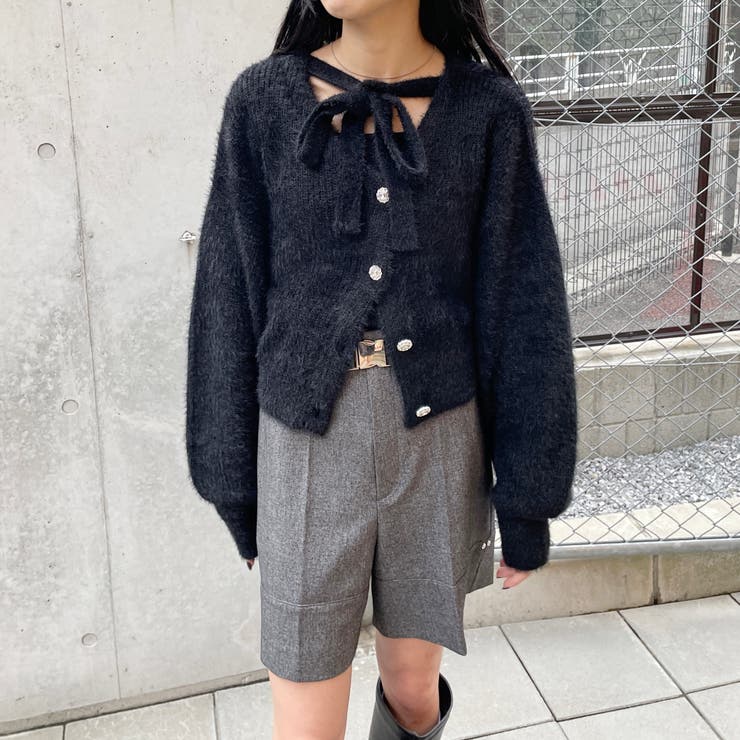 4WAYシャギーニットカーディガン[品番：NICW0005156]｜NICOLE（ニコル