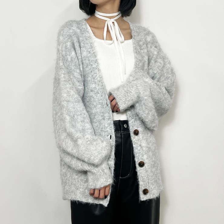 28オフホワイト | WEB限定メランジニットカーディガン | NICOLE