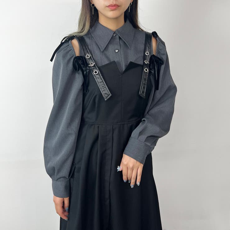 19ライトグレー | ショルダースリットブラウス | NICOLE