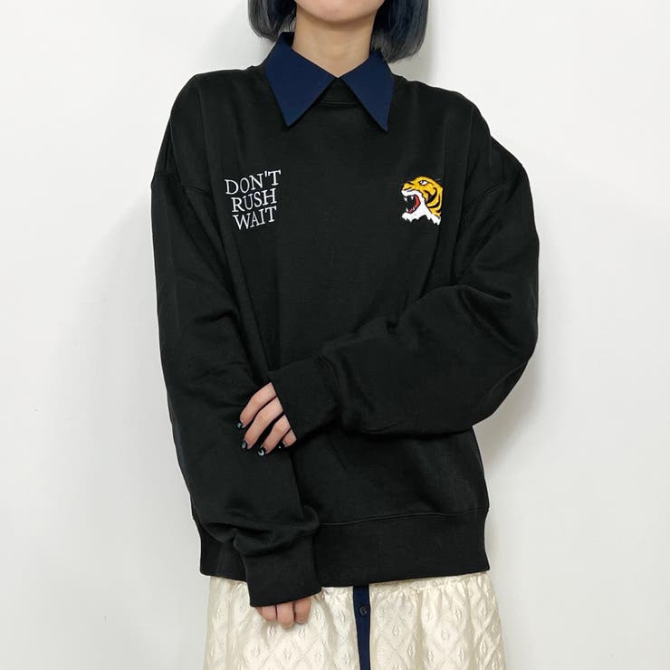 WEB限定裏起毛 虎刺繍トレーナー[品番：NICW0005095]｜NICOLE（ニコル