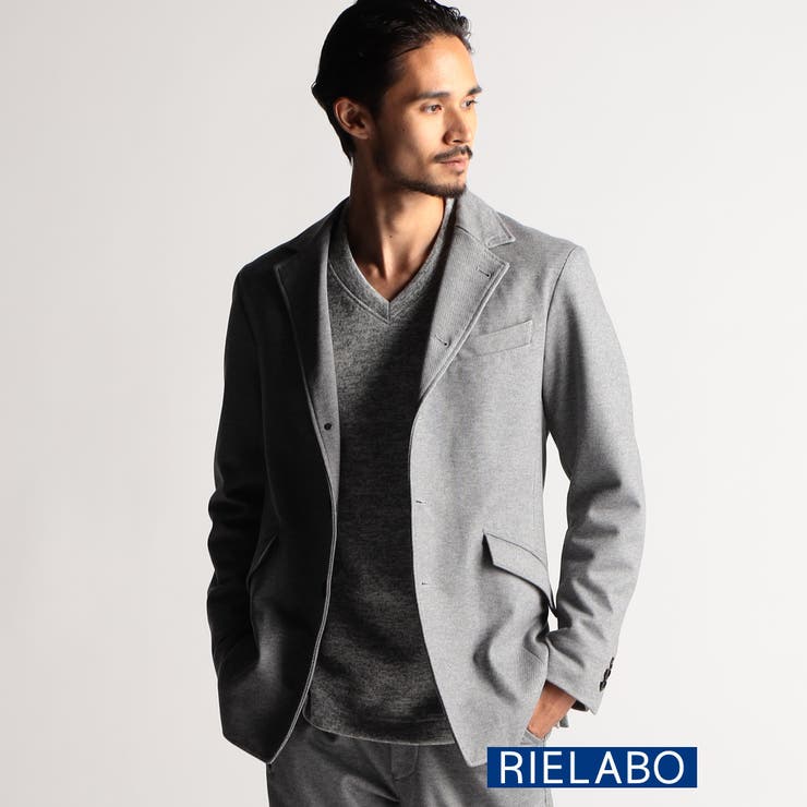 19ライトグレー | 【RIELABO】ヘビーポンチジャカード ジャケット | NICOLE