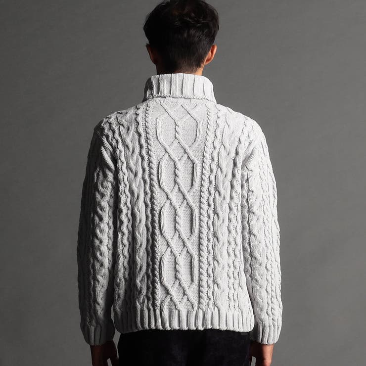 アラン柄 タートルネックニット[品番：NICW0004975]｜NICOLE（ニコル