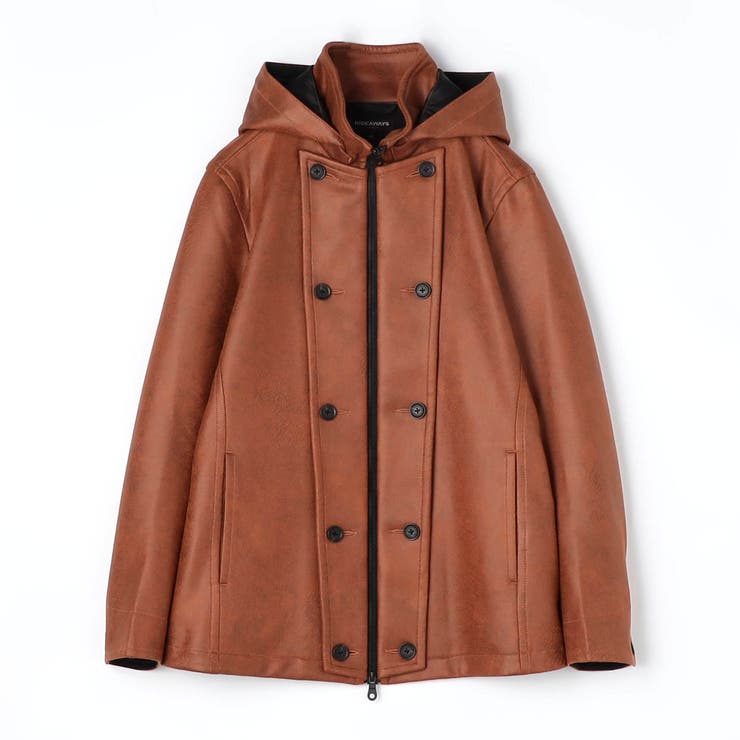ジャケット・アウター Nicole Club For MEN Wool Napoleon Jacket ムラプリントスウェード調ナポレオンブルゾン[品番：NICW0005160