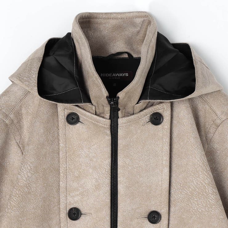 ムラプリントスウェード調ナポレオンブルゾン[品番：NICW0005160