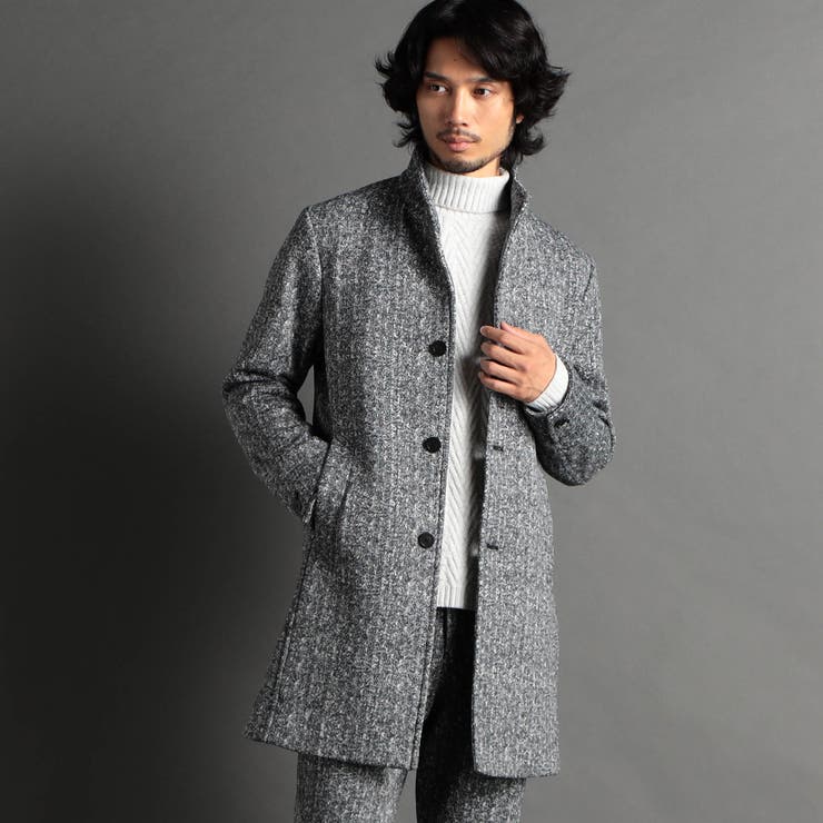 39チャコールグレー | セーターフリーススタンドコート | NICOLE