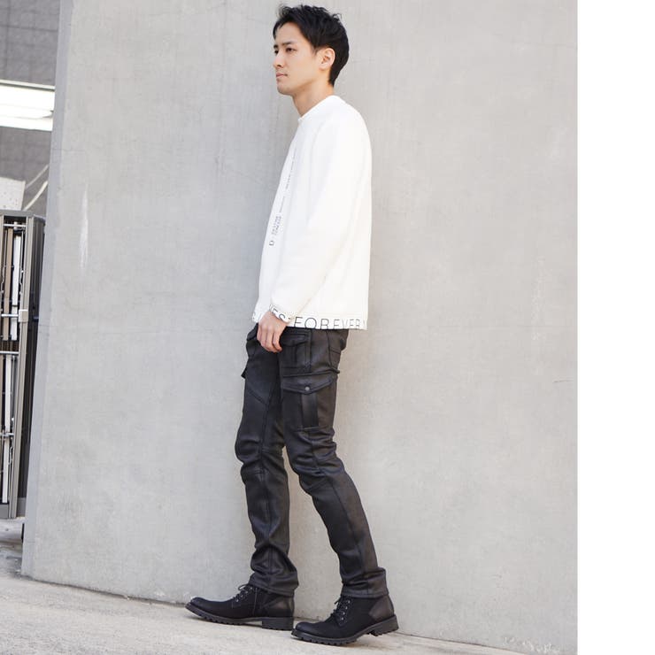 ムラプリントスウェードポンチ多ポケットカーゴ | NICOLE | 詳細画像3 