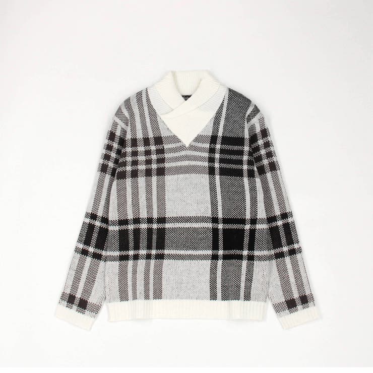 【WEB限定】7ＧＧ ビッグチェックショールカラーニット | NICOLE | 詳細画像16 