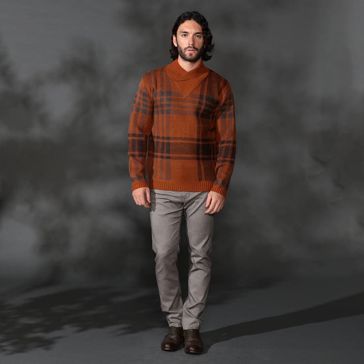 【WEB限定】7ＧＧ ビッグチェックショールカラーニット | NICOLE | 詳細画像4 