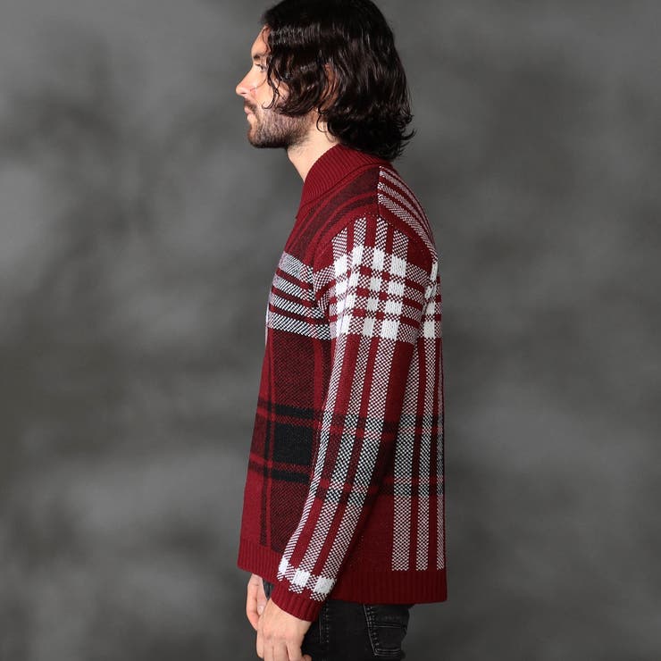 【WEB限定】7ＧＧ ビッグチェックショールカラーニット | NICOLE | 詳細画像7 