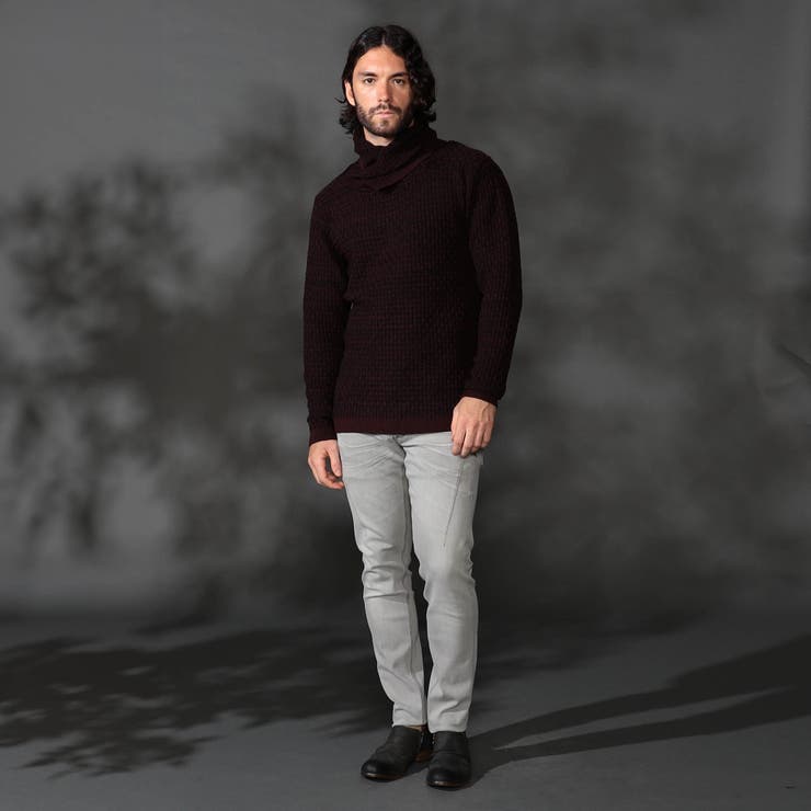 【WEB限定】１２ＧＧ バスケット柄アフガンネックニット | NICOLE | 詳細画像2 