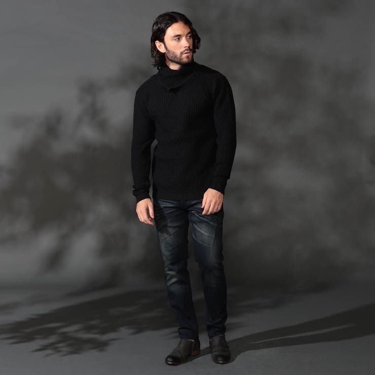 【WEB限定】１２ＧＧ バスケット柄アフガンネックニット | NICOLE | 詳細画像5 