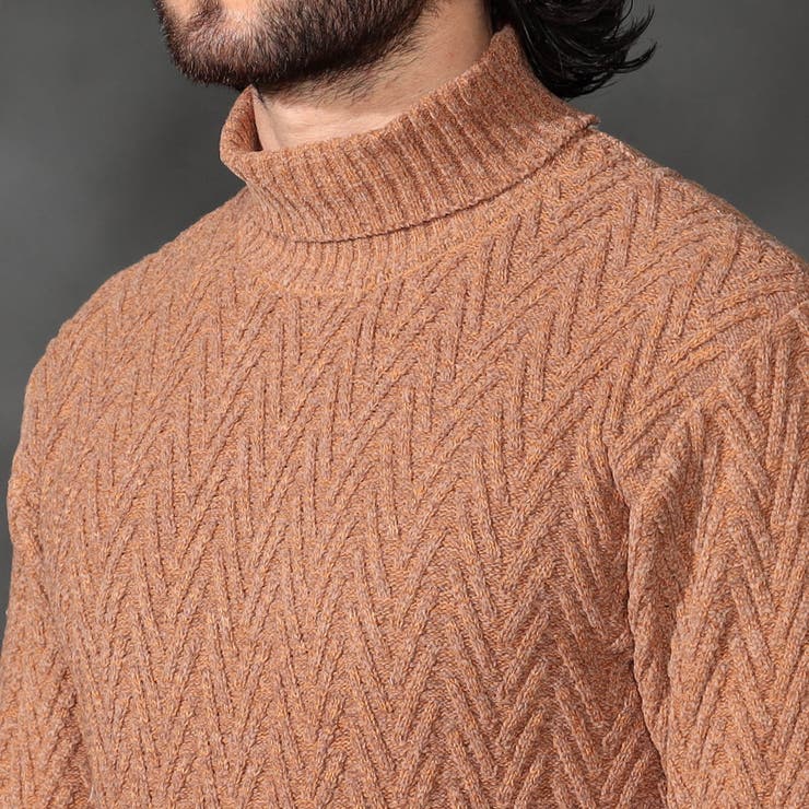 【WEB限定】７ＧＧ ヘリンボーンタートルネックニット | NICOLE | 詳細画像11 