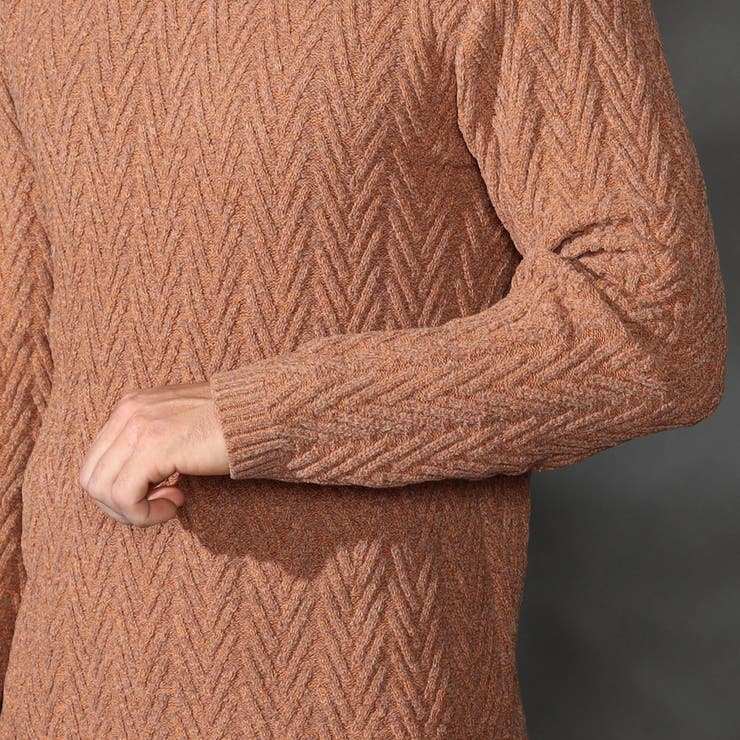 【WEB限定】７ＧＧ ヘリンボーンタートルネックニット | NICOLE | 詳細画像12 