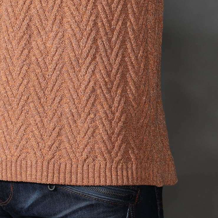 【WEB限定】７ＧＧ ヘリンボーンタートルネックニット | NICOLE | 詳細画像13 