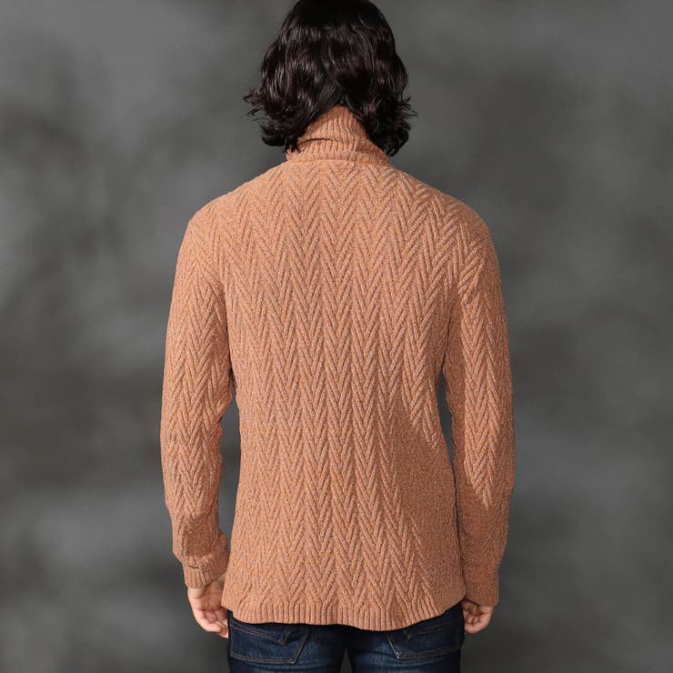 【WEB限定】７ＧＧ ヘリンボーンタートルネックニット | NICOLE | 詳細画像8 