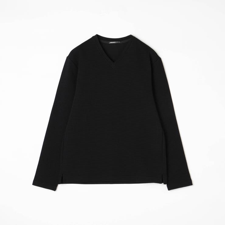 【美品✨】AP STUDIO CORSICA Vネックワッフルプルオーバー　ロゴ 美品✨】AP STUDIO CORSICA Vネックワッフルプルオーバー ロゴ